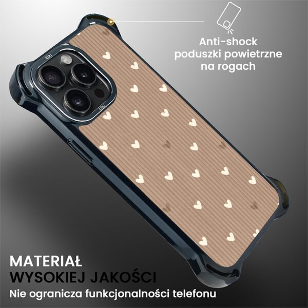 Etui do iPhone 14 Pro, Ibizu DropGuard Ultra z MagSafe, Boho, Pudrowe serca (3)