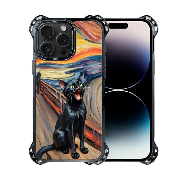 Etui do iPhone 14 Pro, Ibizu DropGuard Ultra z MagSafe, Edvard Munch, krzyk kota (8)