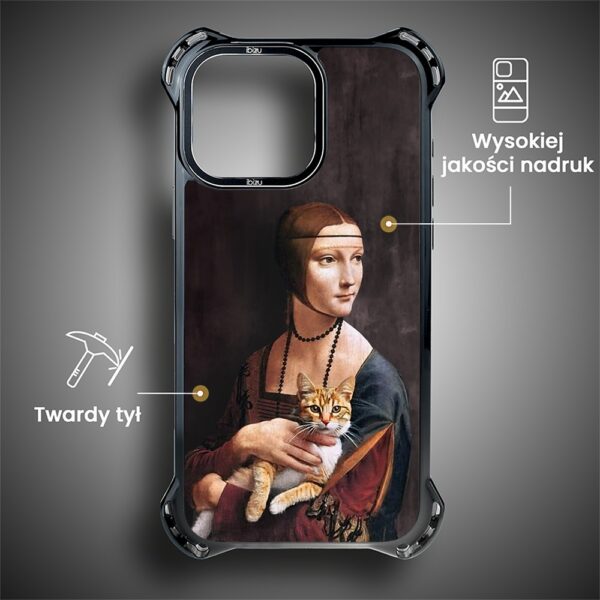 Etui do iPhone 14 Pro, Ibizu DropGuard Ultra z MagSafe, Leonardo Da Vinci, dama z kotem (1)