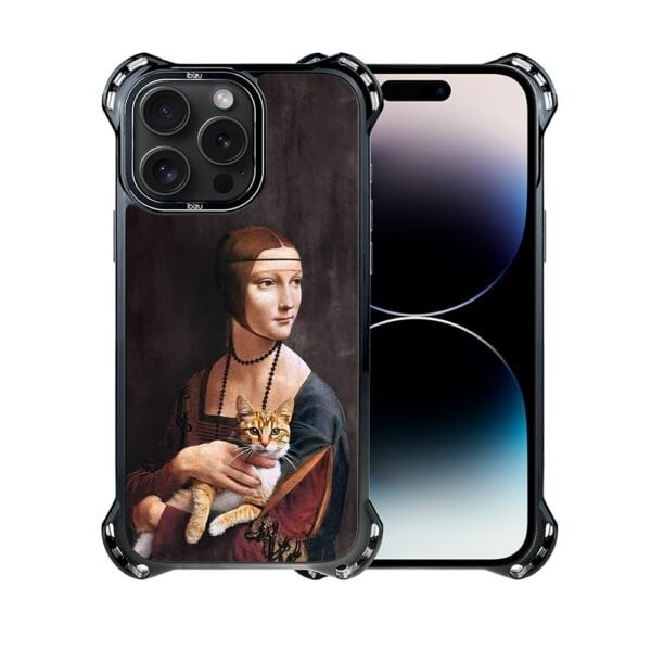 Etui do iPhone 14 Pro, Ibizu DropGuard Ultra z MagSafe, Leonardo Da Vinci, dama z kotem (8)