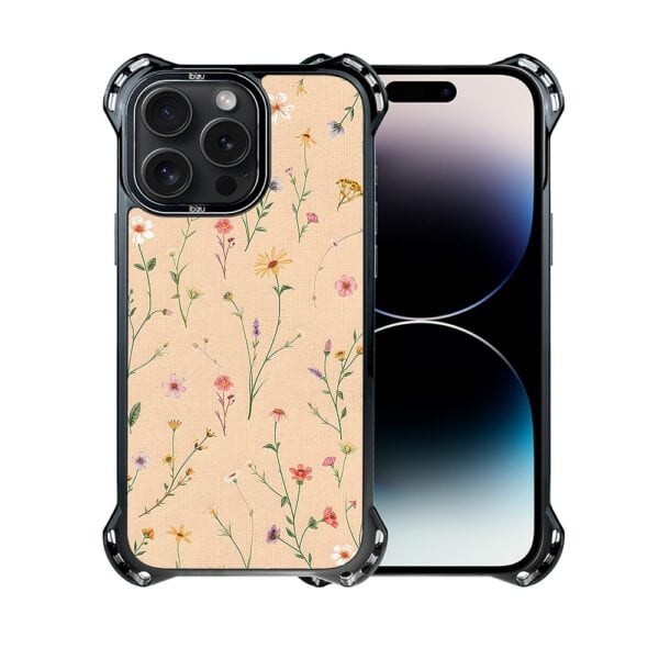 Etui do iPhone 14 Pro, Ibizu DropGuard Ultra z MagSafe, Pastel Bloom, Koralowa łąka (8)
