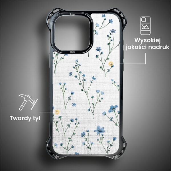 Etui do iPhone 14 Pro, Ibizu DropGuard Ultra z MagSafe, Pastel Bloom, Niebieski sen (1)