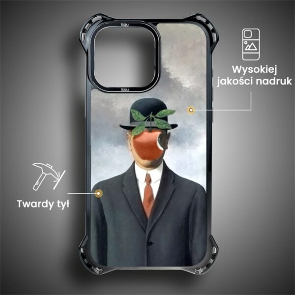Etui do iPhone 14 Pro, Ibizu DropGuard Ultra z MagSafe, Rene Magritte, syn człowieczy (1)