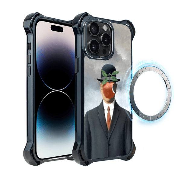Etui do iPhone 14 Pro, Ibizu DropGuard Ultra z MagSafe, Rene Magritte, syn człowieczy (7)