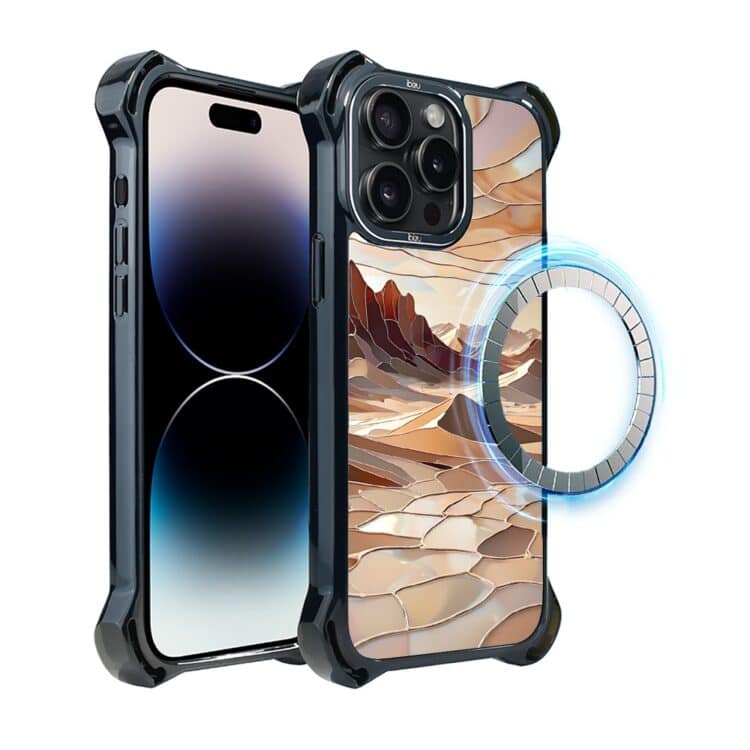 Etui do iPhone 14 Pro Max, Ibizu DropGuard Ultra z MagSafe, Barwy Szkła, Pustynny spokój (2)