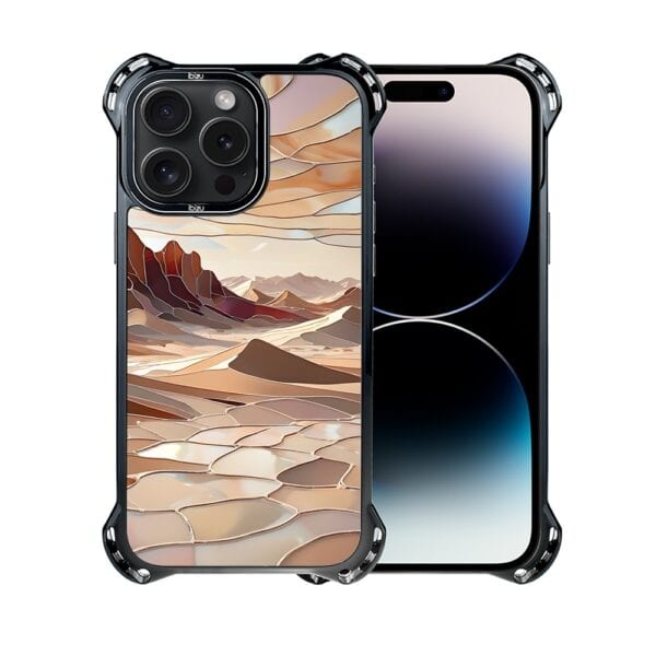 Etui do iPhone 14 Pro Max, Ibizu DropGuard Ultra z MagSafe, Barwy Szkła, Pustynny spokój (3)