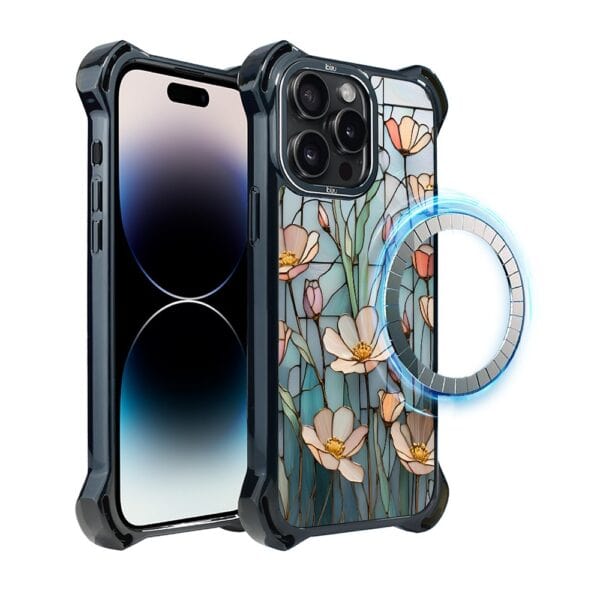 Etui do iPhone 14 Pro Max, Ibizu DropGuard Ultra z MagSafe, Barwy Szkła, Szept kwiatów polnych (2)