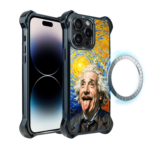 Etui do iPhone 14 Pro Max, Ibizu DropGuard Ultra z MagSafe, Einstein (7)