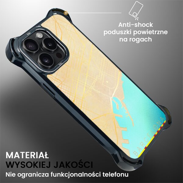 Etui do iPhone 14 Pro Max, Ibizu DropGuard Ultra z MagSafe, Mapy Świata, Barcelona (3)