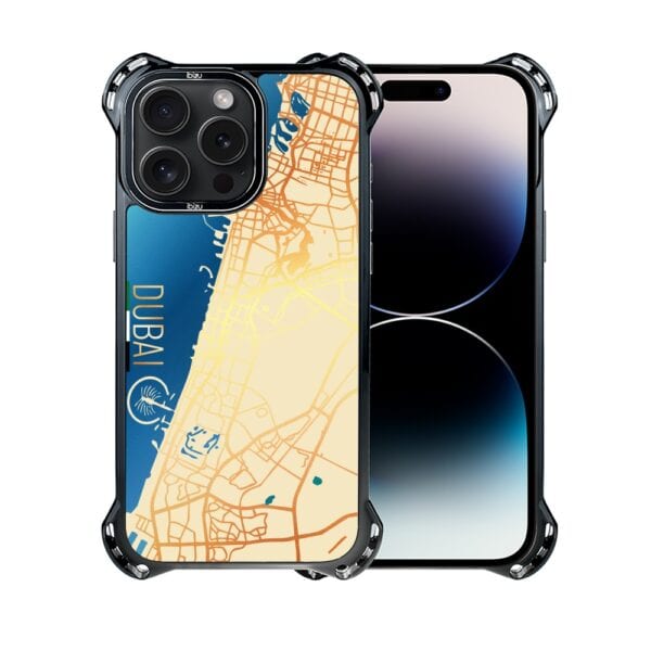 Etui do iPhone 14 Pro Max, Ibizu DropGuard Ultra z MagSafe, Mapy Świata, Dubai (8)