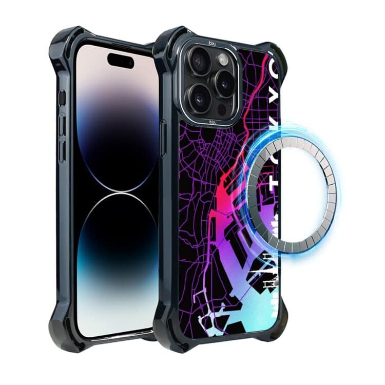 Etui do iPhone 14 Pro Max, Ibizu DropGuard Ultra z MagSafe, Mapy Świata, Tokyo (7)