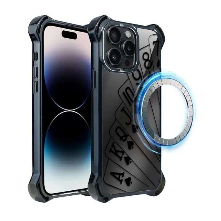 Etui do iPhone 14 Pro Max, Ibizu DropGuard Ultra z MagSafe, Midnight, Karty do gry (4)