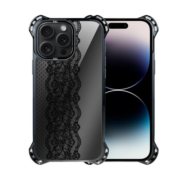 Etui do iPhone 14 Pro Max, Ibizu DropGuard Ultra z MagSafe, Midnight, Ornamentowa koronka (8)