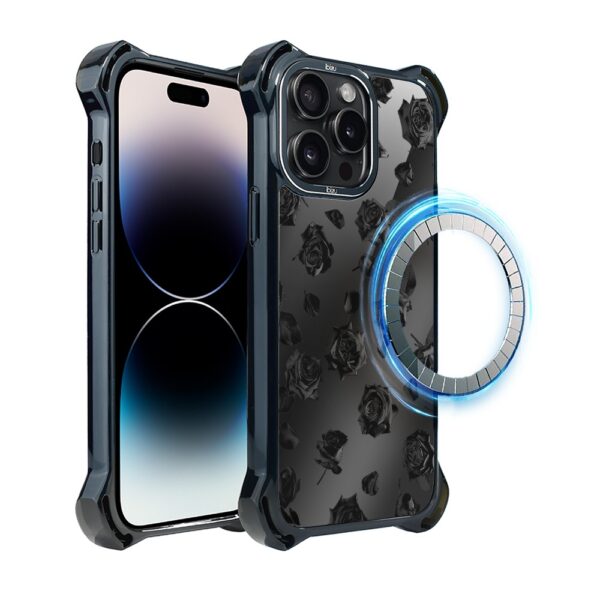 Etui do iPhone 14 Pro Max, Ibizu DropGuard Ultra z MagSafe, Midnight, Sen róż (7)