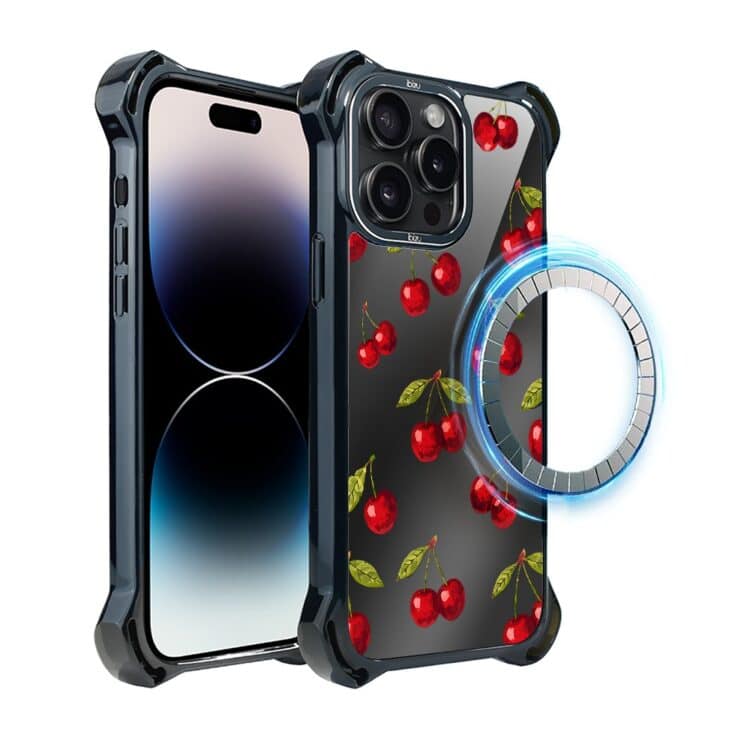 Etui do iPhone 14 Pro Max, Ibizu DropGuard Ultra z MagSafe, Midnight, Wiśniowa noc (7)