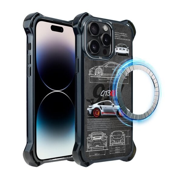 Etui do iPhone 14 Pro Max, Ibizu DropGuard Ultra z MagSafe, TechDrive, 911 GT3 RS (7)