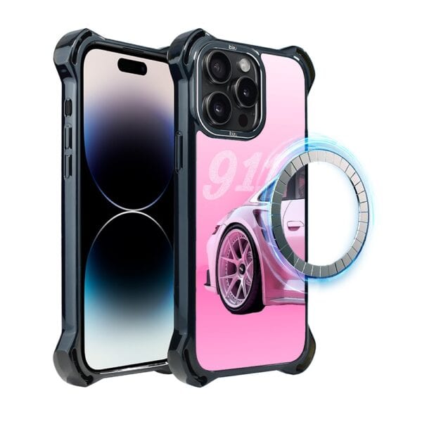 Etui do iPhone 14 Pro Max, Ibizu DropGuard Ultra z MagSafe, TechDrive, 911 różowe (7)