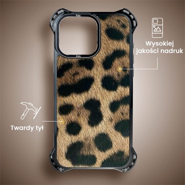 Etui do iPhone 14 Pro Max, Ibizu DropGuard Ultra z MagSafe, Zew Natury, Lampart (1)