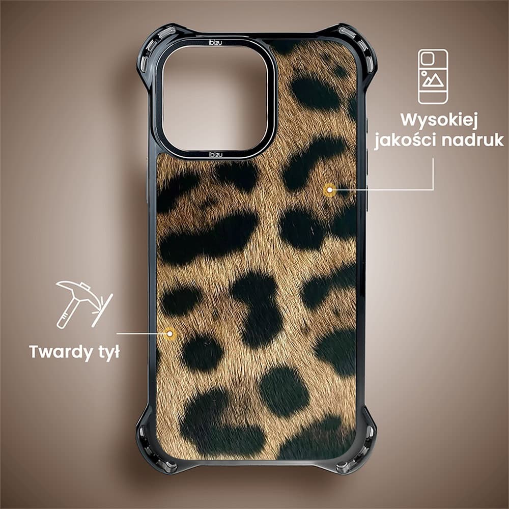 Etui do iPhone 14 Pro Max, Ibizu DropGuard Ultra z MagSafe, Zew Natury, Lampart (1)