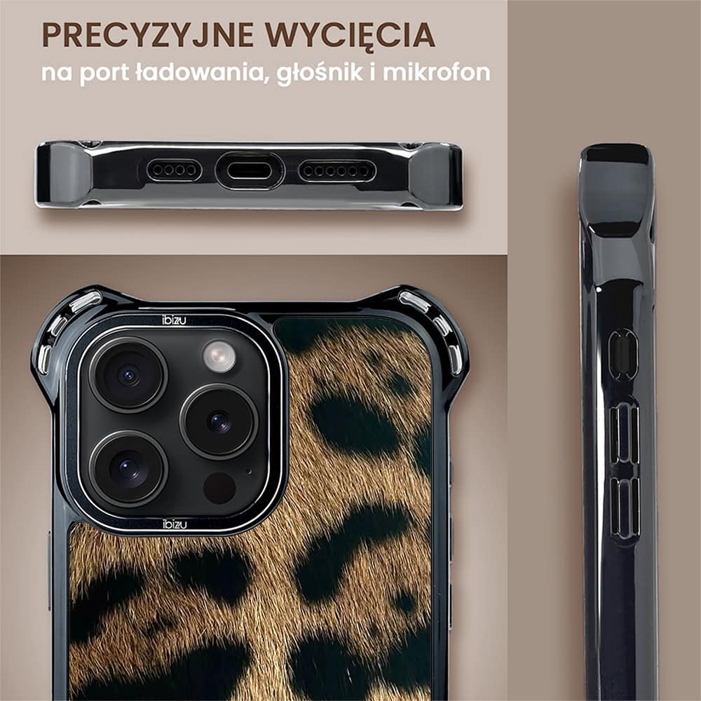Etui do iPhone 14 Pro Max, Ibizu DropGuard Ultra z MagSafe, Zew Natury, Lampart (5)