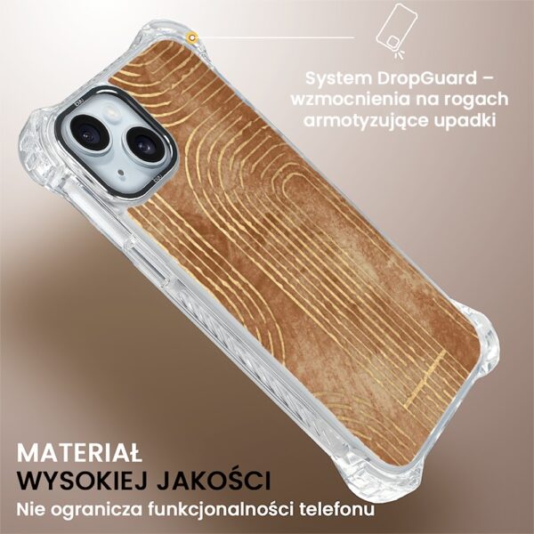 Etui do iPhone 15, Ibizu DropGuard Ultra z MagSafe, BOHO, Geometryczne linie (8)