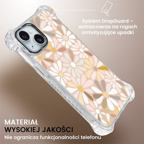 Etui do iPhone 15, Ibizu DropGuard Ultra z MagSafe, BOHO, Kwiaty vintage (8)