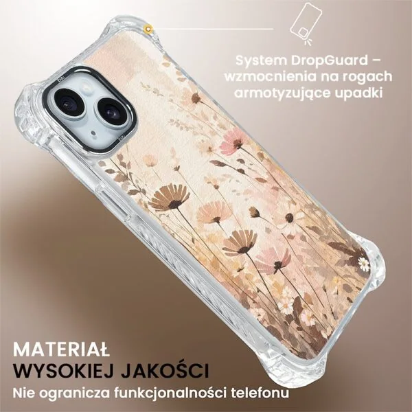 Etui do iPhone 15, Ibizu DropGuard Ultra z MagSafe, Kwiatowa łąka (8)