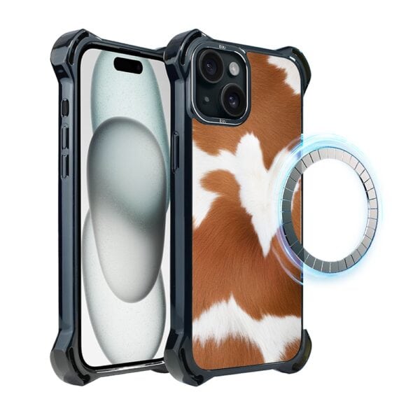 Etui do iPhone 15, Ibizu DropGuard Ultra z MagSafe, Zew Natury, Alpejska krowa (2)