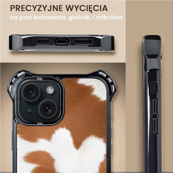Etui do iPhone 15, Ibizu DropGuard Ultra z MagSafe, Zew Natury, Alpejska krowa (6)