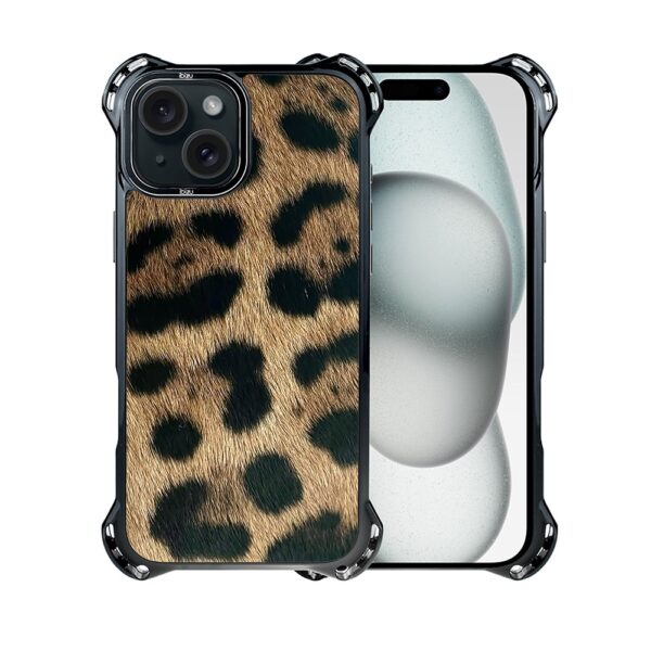 Etui do iPhone 15, Ibizu DropGuard Ultra z MagSafe, Zew Natury, Lampart (2)
