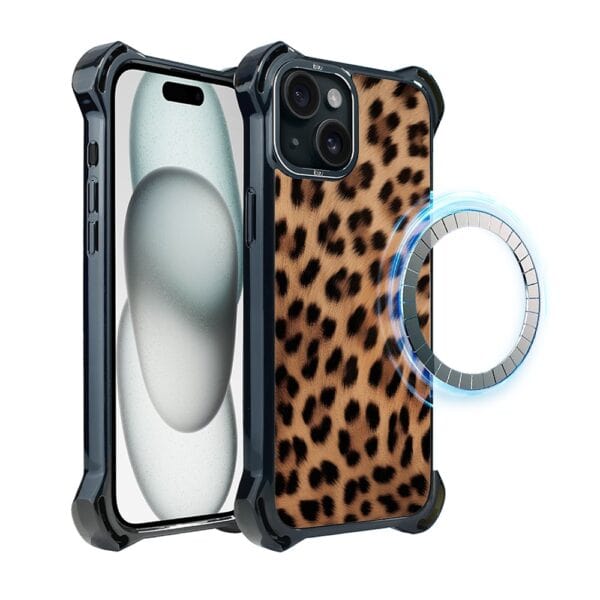 Etui do iPhone 15, Ibizu DropGuard Ultra z MagSafe, Zew Natury, Pantera (2)