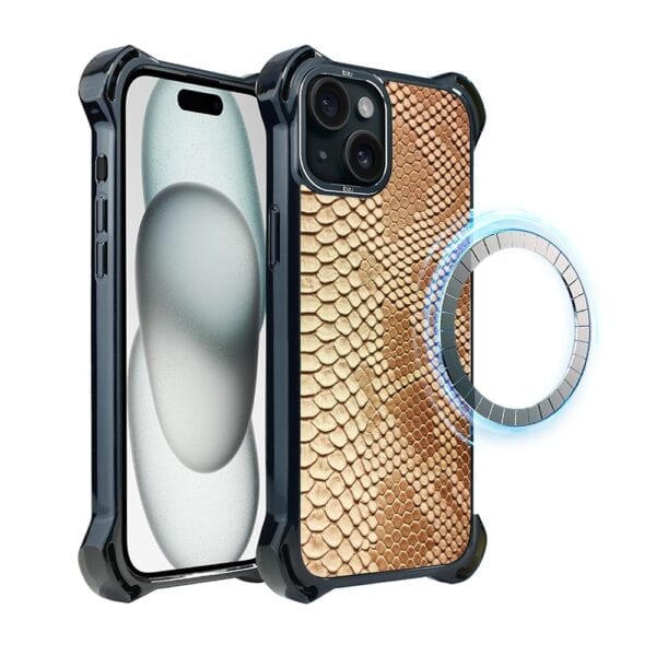 Etui do iPhone 15, Ibizu DropGuard Ultra z MagSafe, Zew Natury, Wąż (5)