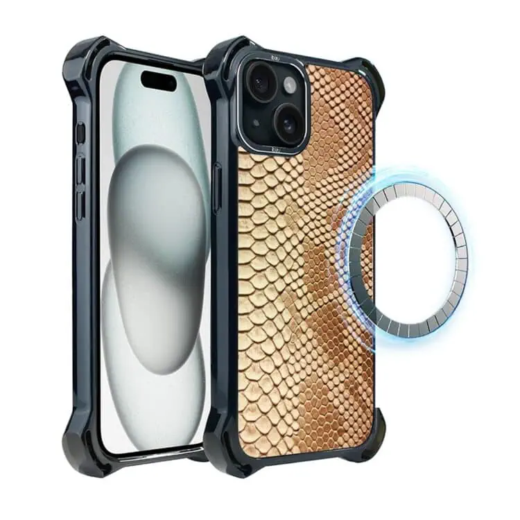 Etui do iPhone 15, Ibizu DropGuard Ultra z MagSafe, Zew Natury, Wąż (5)