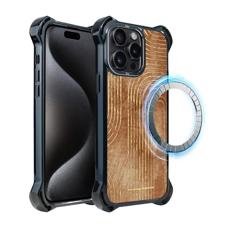Etui do iPhone 15 Pro, Ibizu DropGuard Ultra z MagSafe, Boho, Geometryczne linie (7)