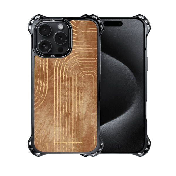 Etui do iPhone 15 Pro, Ibizu DropGuard Ultra z MagSafe, Boho, Geometryczne linie (8)