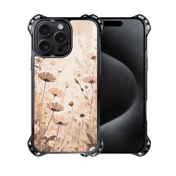 Etui do iPhone 15 Pro, Ibizu DropGuard Ultra z MagSafe, Boho, Kwiatowa łąka (8)