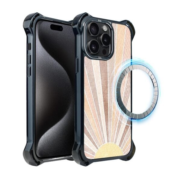 Etui do iPhone 15 Pro, Ibizu DropGuard Ultra z MagSafe, Boho, Wschód słońca (7)