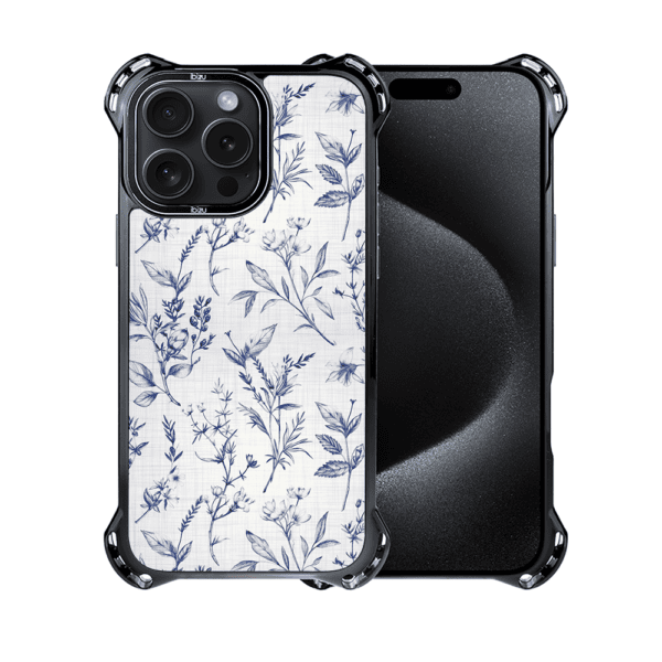 Etui do iPhone 15 Pro, Ibizu DropGuard Ultra z MagSafe, Pastel Bloom, Lazurowe szepty (8)