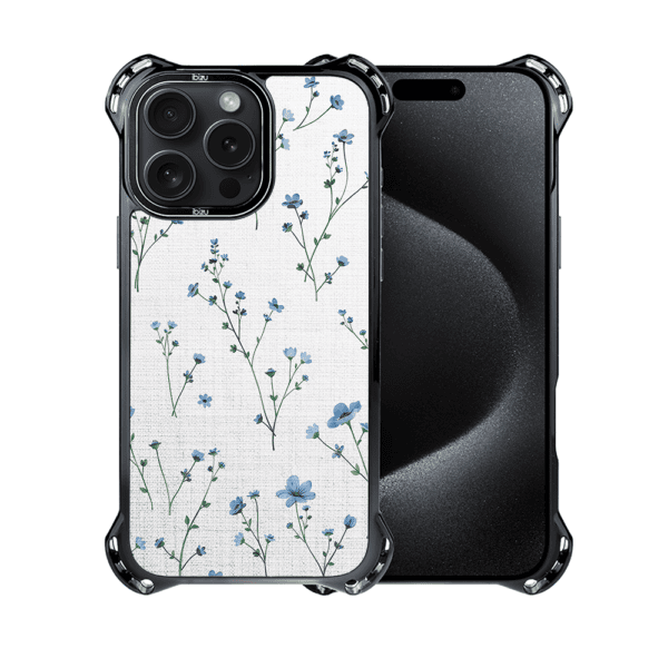 Etui do iPhone 15 Pro, Ibizu DropGuard Ultra z MagSafe, Pastel Bloom, Niebieski sen (8)