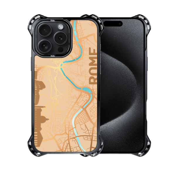 Etui do iPhone 15 Pro, Ibizu DropGuard Ultra z MagSafe, mapy świata, Rome (8)