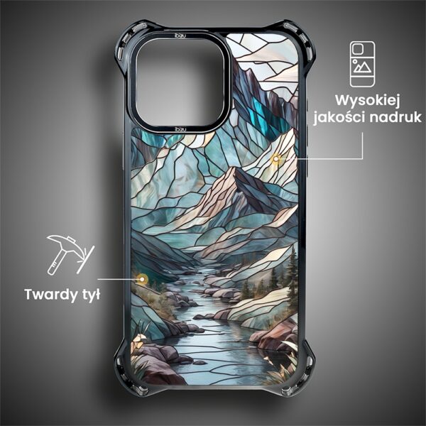 Etui do iPhone 15 Pro Max, Ibizu DropGuard Ultra z MagSafe, Barwy Szkła, Górski Potok (4)