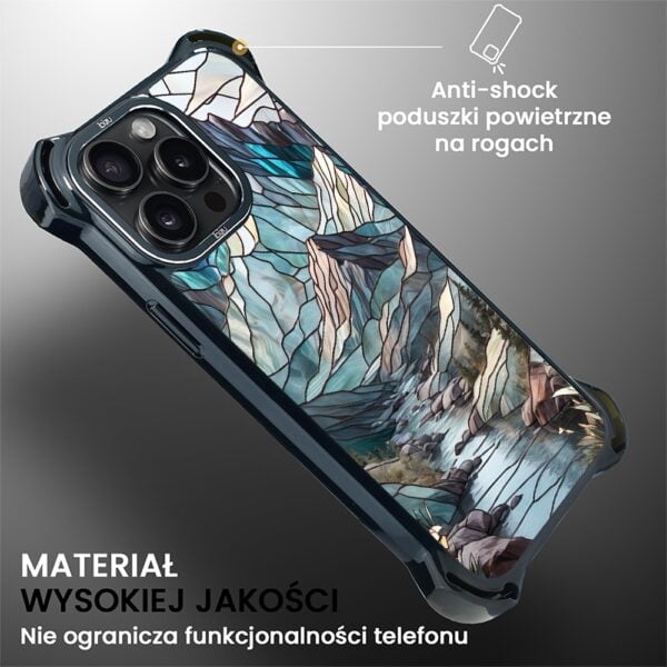 Etui do iPhone 15 Pro Max, Ibizu DropGuard Ultra z MagSafe, Barwy Szkła, Górski Potok (6)