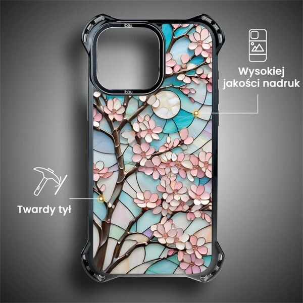 Etui do iPhone 15 Pro Max, Ibizu DropGuard Ultra z MagSafe, Barwy Szkła, Księżycowa Wiśnia (4)