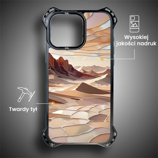 Etui do iPhone 15 Pro Max, Ibizu DropGuard Ultra z MagSafe, Barwy Szkła, Pustynny spokój (4)