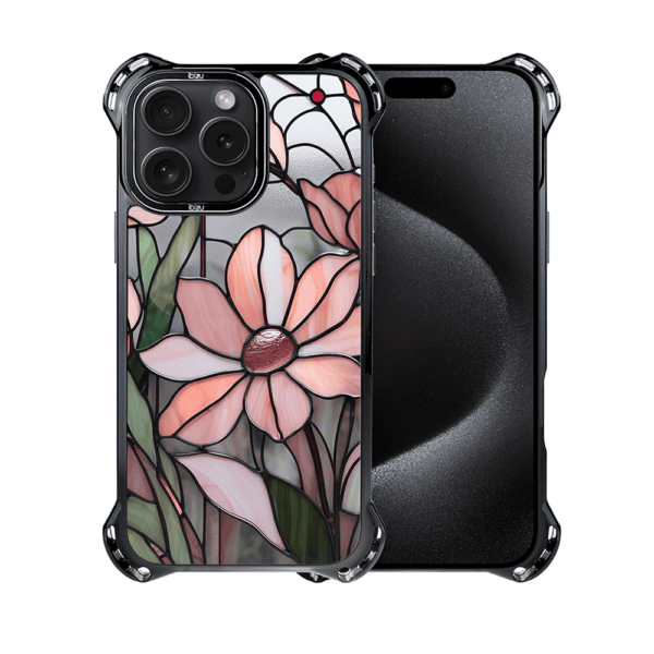 Etui do iPhone 15 Pro Max, Ibizu DropGuard Ultra z MagSafe, Barwy Szkła, Różowa magnolia (3)