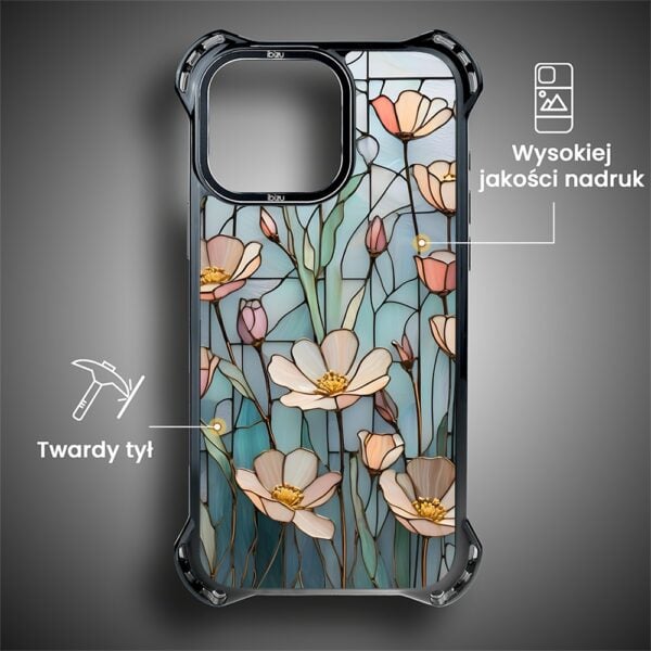 Etui do iPhone 15 Pro Max, Ibizu DropGuard Ultra z MagSafe, Barwy Szkła, Szept kwiatów polnych (1)