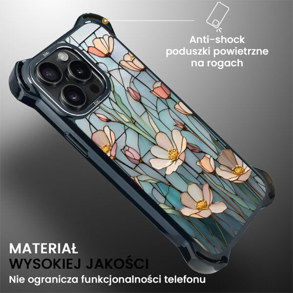 Etui do iPhone 15 Pro Max, Ibizu DropGuard Ultra z MagSafe, Barwy Szkła, Szept kwiatów polnych (3)