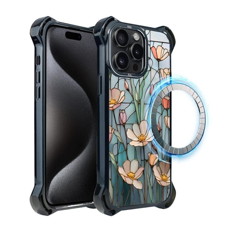Etui do iPhone 15 Pro Max, Ibizu DropGuard Ultra z MagSafe, Barwy Szkła, Szept kwiatów polnych (7)