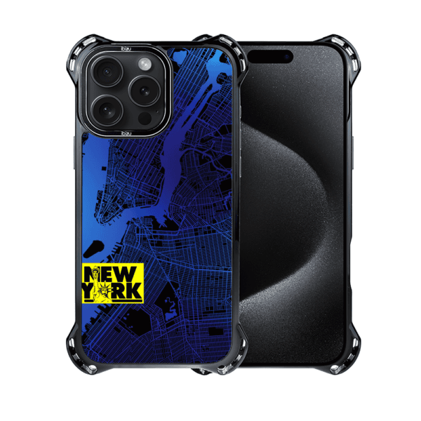 Etui do iPhone 15 Pro Max, Ibizu DropGuard Ultra z MagSafe, Mapy Świata, New York (1)