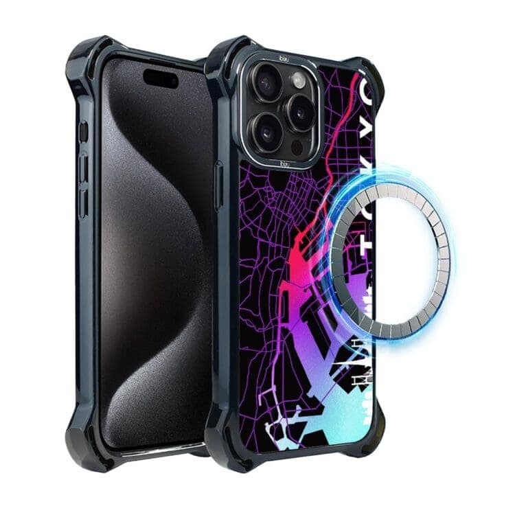 Etui do iPhone 15 Pro Max, Ibizu DropGuard Ultra z MagSafe, Mapy Świata, Tokyo (7)